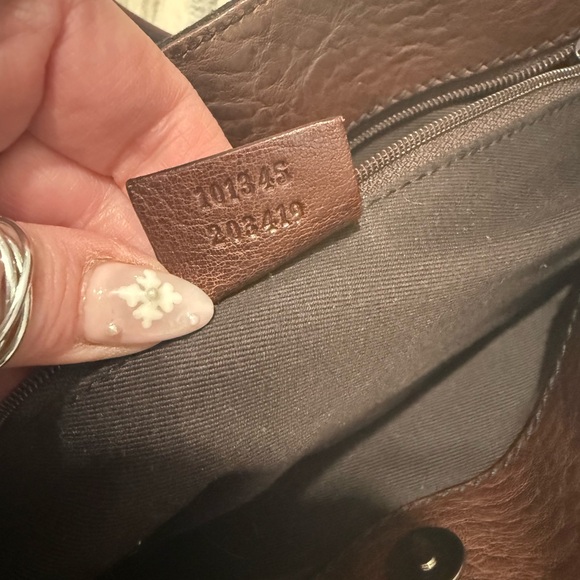 Excellent used condition Gucci monogram horse-bit shoulder bag black and brown - Picture 9 of 15